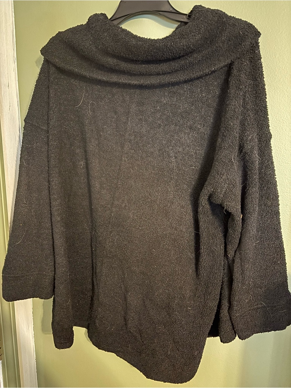 Xersion Black Cowl Neck Cozy Sweater